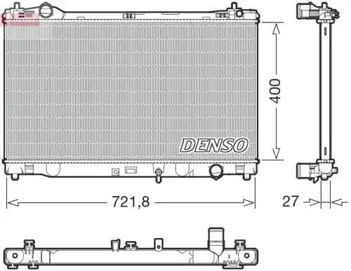 Радиатор системы охлаждения двигателя DENSO DRM51021