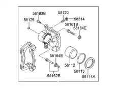Тормозной суппорт 581802VA50 HYUNDAI