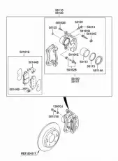 Тормозной суппорт 581802VA50 HYUNDAI