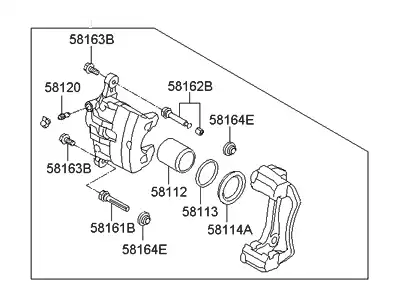 ТОРМОЗНОЙ СУППОРТ 581802SA70 HYUNDAI