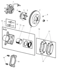 Тормозной суппорт 05066422AA JEEP