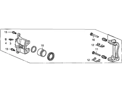 Суппорт тормозной HONDA 45018SNB000