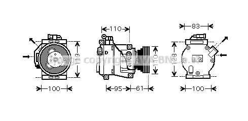 Компрессор, кондиционер RTK368 PRASCO