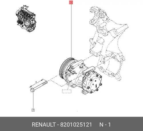 компрессор кондиционера!\ Renault 8201025121