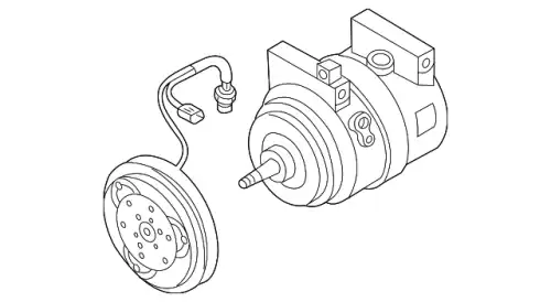 Компрессор, кондиционер 92600ZK32B NISSAN