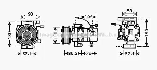 Компрессор, кондиционер MZK208 PRASCO