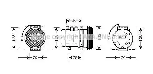 Компрессор, кондиционер PRK029 PRASCO