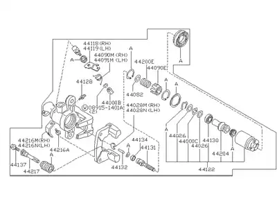 Тормозной суппорт 4401121F90 NISSAN