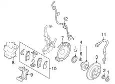 СУППОРТ ЗАДНИЙ ПРАВЫЙ TA012661X MAZDA