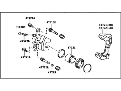 Тормозной суппорт 4773052211 TOYOTA / LEXUS