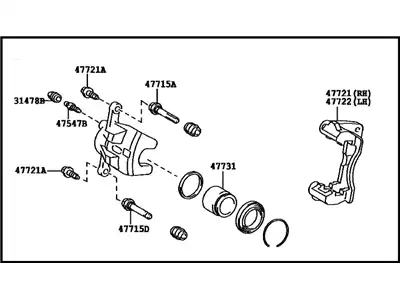 Тормозной суппорт 47730-47060 TOYOTA / LEXUS