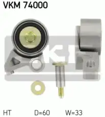 ролик натяжной ремня ГРМ!\ Mazda 323/626/Xedos 9/MX3/MX6 1.8-2.5 24V 92> VKM74000 SKF