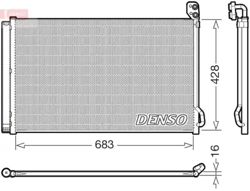 Радиатор кондиционера (конденсатор) DENSO DCN99083