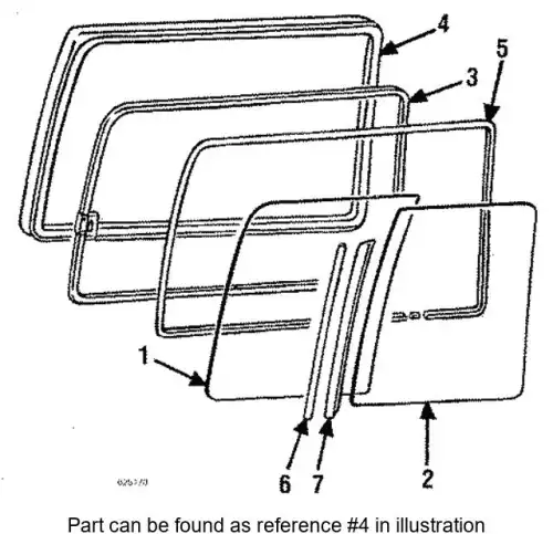 УПЛОТНИТЕЛЬ СТЕКЛА MB646864 MITSUBISHI