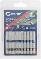 Биты стальные 10 шт. CUTOP Profi HEX6 50 мм 83654