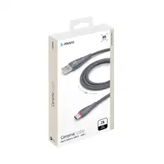 Кабель Deppa Ceramic USB - USB-C, 1м, серый 1665479