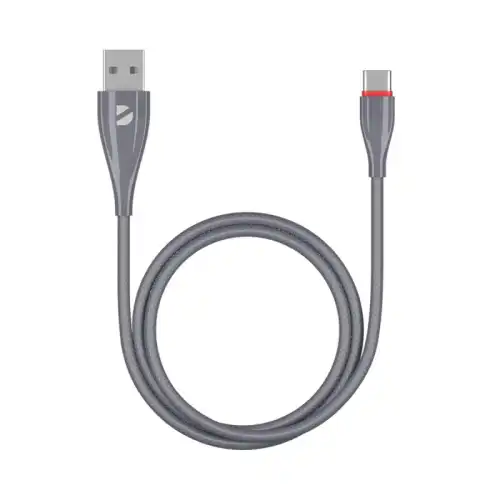 Кабель Deppa Ceramic USB - USB-C, 1м, серый 1665479