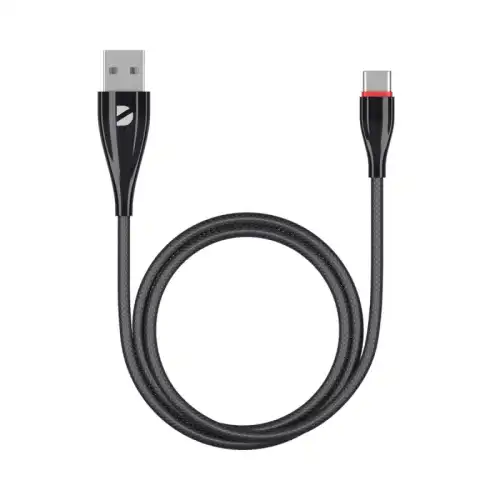 Кабель Deppa Ceramic USB - USB-C, 1м, черный 1665478