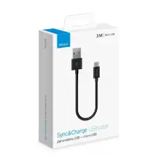 Кабель Deppa USB - micro USB, 3м, черный 1665473
