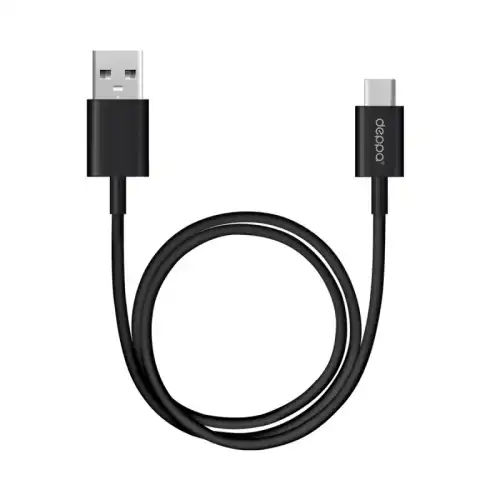 Кабель Deppa USB A - USB Type-C, USB 3.0, 1.2м, черный 1665482