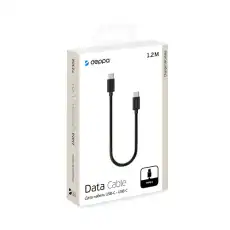 Кабель Deppa USB-C - USB-C, 3A, 1.2м, черный 1665487