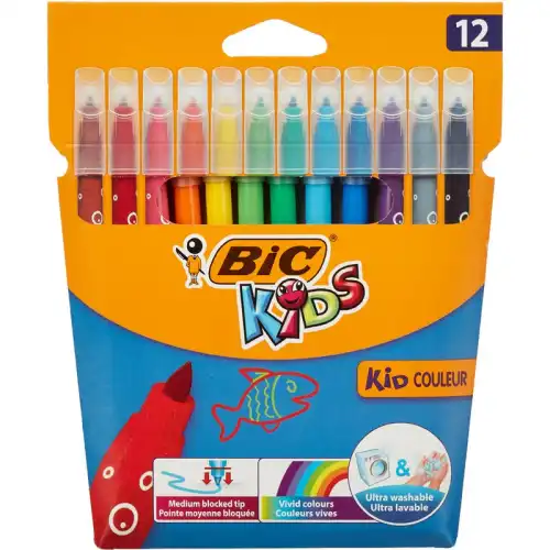 Фломастеры 12 цв. Bic д/мл.детей, 841798 319036