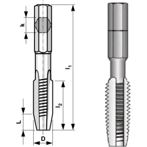Bucovice Tools Метчик М 8 с хвостовиком HEX 1/4'' // 940080