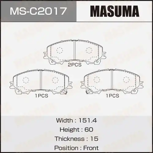 Тормозные колодки дисковые MASUMA MS-C2017