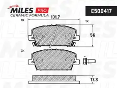 Тормозные колодки дисковые MILES E500417
