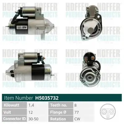 Стартер HOFFER H5035732