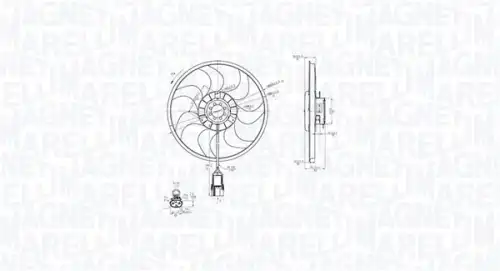 Вентилятор, охлаждение двигателя 069422861010 MAGNETI MARELLI
