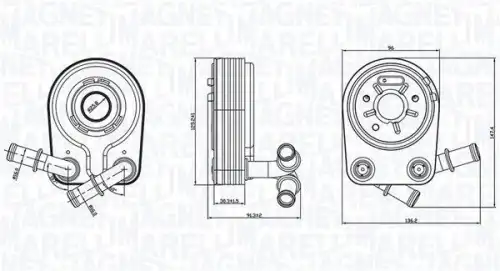 Масляный радиатор MAGNETI MARELLI 350300000100