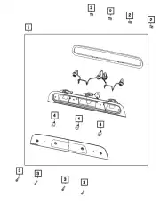 CENTER HIGH MOUNTED STOP 68298380AH CHRYSLER
