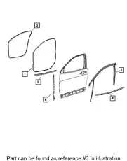 DOOR BELT INNER 68620433AA CHRYSLER