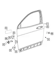 FRONT DOOR 68640464AA CHRYSLER