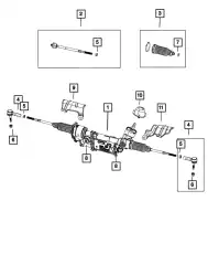 RACK AND PINION 68593998AA CHRYSLER