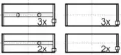 вкладыши коренные! +0.50\ Ford Sierra, Peugeot 505/J9 1.9D-2.3D <89 77 100 628 KS