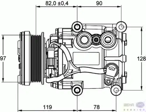 Компрессор, кондиционер 8FK 351 113-311 HELLA