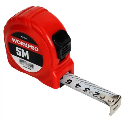 Рулетка пластмассовая 5мx19мм WP261003 WORKPRO