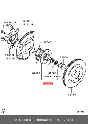 Ступица MITSUBISHI 3880A015