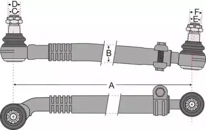 Продольная рулевая тяга JSS1521 JURATEK