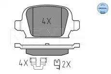 Тормозные колодки дисковые MEYLE 025 232 8414