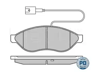 Тормозные колодки дисковые MEYLE 025 244 6819-2/PD