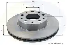 Тормозной диск COMLINE ADC1571V вентилируемый , передняя ось