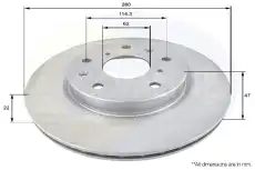 Тормозной диск COMLINE ADC1830V вентилируемый , передняя ось