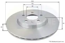 Тормозной диск COMLINE ADC1476V вентилируемый , передняя ось