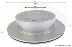 Тормозной диск COMLINE ADC1045V вентилируемый , задняя ось