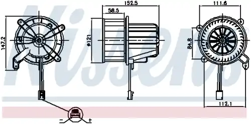 Вентилятор отопителя NISSENS 87621