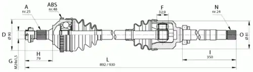 Хомут глушителя OPEN PARTS DRS6217.00