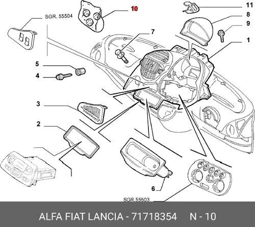 71718354 (ПРИБОР КНОПОК) ALFA ROMEO